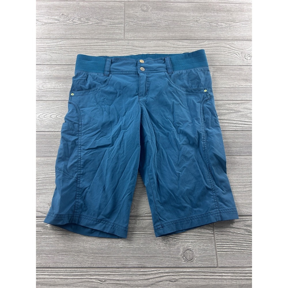 Title Nine Clamber Shorts Womens 10 Teal Blue Hiking Outdoor Cargo Pockets